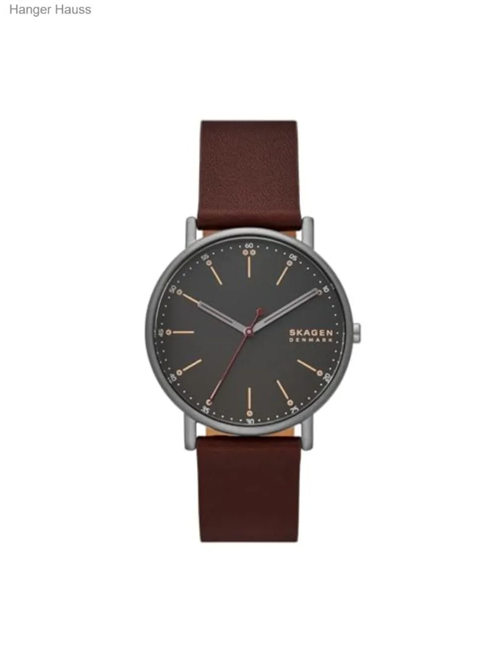 Minimalist Stainless Steel Leather Watch 40mm Quartz